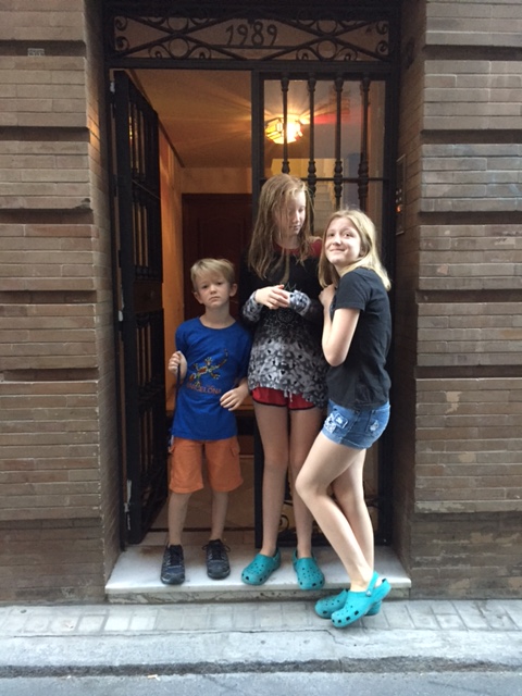 First Day outside our door